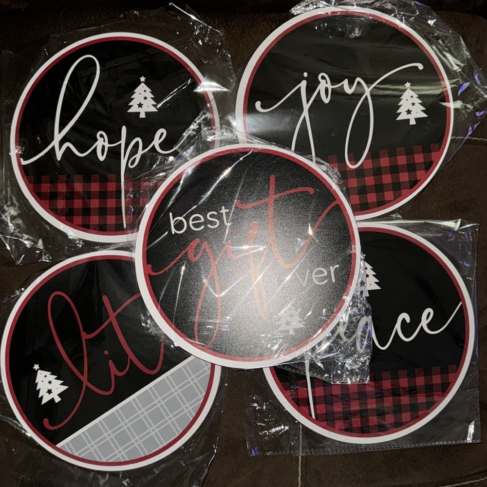 Set of 5‎ Double Sided Christmas Luxe Props